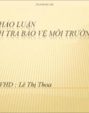 ĐỀ TÀI THANH TRA BẢO VỆ MÔI TRƯỜNG 