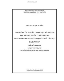 Luận văn thạc sĩ Sinh học: Nghiên cứu tuyển chọn một số vi nấm đối kháng trên tuyến trùng Meloidogyne spp gây hại cây hồ tiêu tại Đăk Nông