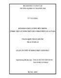 Luận án Tiến sĩ Khoa học giáo dục: Đảm bảo chất lượng bên trong ở Học viện An ninh nhân dân theo tiếp cận AUN - QA