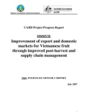 Dự án khoa học nông nghiệp: Improvement of export and domestic markets for Vietnamese fruit through improved post-harvest and supply chain management (MS6)