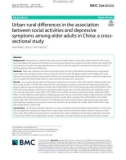 Urban-rural differences in the association between social activities and depressive symptoms among older adults in China: A crosssectional study