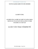 Luận văn Thạc sĩ Kinh tế: Giải pháp nâng cao hiệu quả khâu mua hàng trong chuỗi cung ứng sản xuất tivi tại Công ty TNHH Panasonic AVC Việt Nam