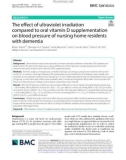 The effect of ultraviolet irradiation compared to oral vitamin D supplementation on blood pressure of nursing home residents with dementia