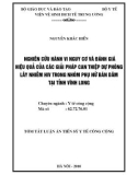 Tóm tắt luận án Tiến sĩ Y tế công cộng: Nghiên cứu hành vi nguy cơ và đánh giá hiệu quả của các giải pháp can thiệp dự phòng lây nhiễm HIV trong nhóm phụ nữ bán dâm tại tỉnh Vĩnh Long