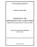 Luận văn Thạc sĩ Xã hội học: Người có uy tín trên Báo Dân tộc và Phát triển (Nghiên cứu trên trang báo Dân tộc và Phát triển online)