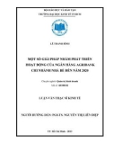 Luận văn Thạc sĩ Kinh tế: Một số giải pháp nhằm phát triển hoạt động của ngân hàng Agribank chi nhánh Nhà Bè đến năm 2020