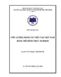 Luận văn Thạc sĩ Kinh tế: Ước lượng hàm cầu tiền tại Việt Nam bằng mô hình thực nghiệm