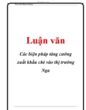 Luận văn: Các biện pháp tăng cường xuất khẩu chè vào thị trường Nga