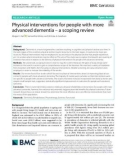 Physical interventions for people with more advanced dementia – a scoping review