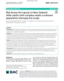 Risk factors for injuries in New Zealand older adults with complex needs: A national population retrospective study