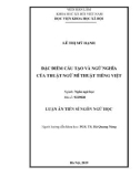 Luận án Tiến sĩ Ngôn ngữ học: Đặc điểm cấu tạo và ngữ nghĩa của thuật ngữ mĩ thuật tiếng Việt