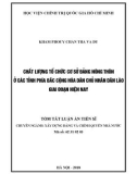 Tóm tắt Luận văn tiến sĩ Xây dựng Đảng: Chất lượng tổ chức cơ sở đảng nông thôn ở các tỉnh phía Bắc Cộng hòa Dân chủ Nhân dân Lào giai đoạn hiện nay