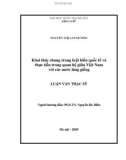 Luận văn Thạc sĩ Luật học: Khai thác chung trong luật biển quốc tế và thực tiễn trong quan hệ giữa Việt Nam với các nước láng giềng