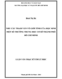 Luận văn thạc sĩ Tâm lý học: Nhu cầu tham vấn về giới tính của học sinh một số trường Trung học Cơ sở Thành phố Hồ Chí Minh