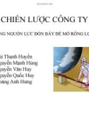 Tiểu luận: Chiến lược công ty sử dụng nguồn lực đòn bẩy để mở rộng lợi thế