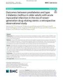 Outcomes between prediabetes and type 2 diabetes mellitus in older adults with acute myocardial infarction in the era of newergeneration drug-eluting stents: A retrospective observational study