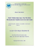 Đề tài: Phát triển hiệu quả thị trường tín dụng bất động sản của Việt Nam