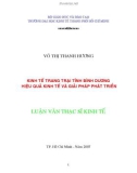 Luận văn Thạc sĩ Kinh tế: Kinh tế trạng trại tỉnh Bình Dương - Hiệu quả kinh tế và giải pháp phát triển