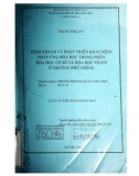 Luận án Tiến sĩ Giáo dục học: Hình thành và phát triển khái niệm phản ứng hóa học trong phần hóa học cơ sở và hóa học vô cơ ở trường phổ thông