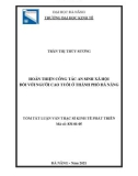 Tóm tắt Luận văn Thạc sĩ Kinh tế phát triển: Hoàn thiện công tác an sinh xã hội đối với người cao tuổi ở thành phố Đà Nẵng