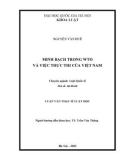 Luận văn Thạc sĩ Luật học: Minh bạch trong WTO và việc thực thi của Việt Nam