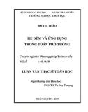 Luận văn: HỆ ĐẾM VÀ ỨNG DỤNG TRONG TOÁN PHỔ THÔNG