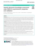 Spanish-dementia knowledge assessment scale (DKAS-S): Psychometric properties and validation