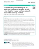 A web-based dynamic Nomogram for predicting instrumental activities of daily living disability in older adults: A nationally representative survey in China