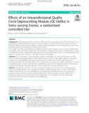 Effects of an interprofessional Quality Circle-Deprescribing Module (QC-DeMo) in Swiss nursing homes: A randomised controlled trial