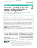 Associations of sarcopenia and its defining components with cognitive function in community-dwelling oldest old