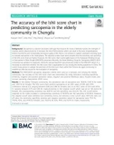 The accuracy of the Ishii score chart in predicting sarcopenia in the elderly community in Chengdu