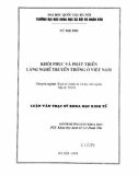 Luận văn Thạc sĩ Khoa học Kinh tế: Khôi phục và phát triển làng nghề truyền thống ở Việt Nam