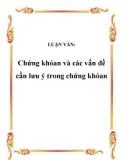 LUẬN VĂN: Chứng khóan và các vấn đề cần lưu ý trong chứng khóan