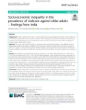 Socio-economic inequality in the prevalence of violence against older adults – findings from India