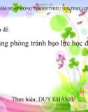 Đề tài: Kĩ năng phòng tránh bạo lực học đường