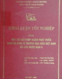 Khóa luận tốt nghiệp: Một số giải pháp nhằm phát triển quan hệ kinh tế thương mại giữa Việt Nam với các nước Nam Á