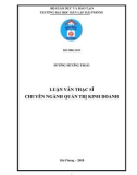 Luận văn Thạc sỹ Quản trị kinh doanh: Giải pháp nâng cao hiệu quả đối với quản lý gia công xuất khẩu mặt hàng giày da tại Cục Hải quan TP Hải Phòng