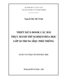 luận văn thạc sĩ giáo dục học: thiết kế các bài thực hành thí nghiệm hóa học lớp 10 trung học phổ thông