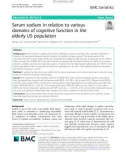 Serum sodium in relation to various domains of cognitive function in the elderly US population