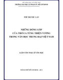 Luận văn Thạc sĩ Văn học: Những đóng góp của thơ ca Tùng Thiện Vương trong văn học trung đại Việt Nam