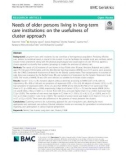 Needs of older persons living in long-term care institutions: On the usefulness of cluster approach