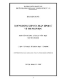 Tóm tắt Luận văn Thạc sĩ Văn học: Những đóng góp của Trần Đình Sử về thi pháp học