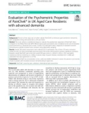 Evaluation of the Psychometric Properties of PainChek® in UK Aged Care Residents with advanced dementia