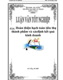 Luận văn tốt nghiệp: Hoàn thiện hạch toán tiêu thụ thành phẩm và xácđịnh kết quả kinh doanh