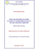 Tóm tắt Luận văn Thạc sĩ Kinh tế: Phân tích tình hình tài chính của Công ty cổ phần hợp tác đầu tư Tín Việt, tỉnh Thừa Thiên Huế