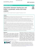 Association between hearing loss and frailty: A systematic review and metaanalysis