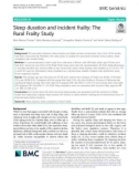 Sleep duration and incident frailty: The Rural Frailty Study