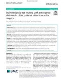 Malnutrition is not related with emergence delirium in older patients after noncardiac surgery