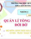 BÁO CÁO ĐỀ TÀI QUẢN LÍ TỔNG HỢP ĐỚI BỜ