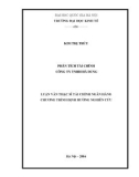 Luận văn thạc sĩ Tài chính Ngân hàng: Phân tích tài chính Công ty TNHH Hà Dung